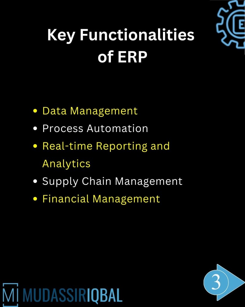 Functionalities of ERP